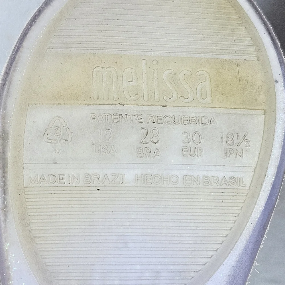 Mini Melissa Mel Ultragirl Frozen Anna Elsa Glitter Flats Shoes SZ 12 Disney